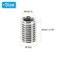 thumbnail image 2 of Unique Bargains Adaptateurs de Filetage Manchon Réducteur Écrou 10 Pcs M14x2 Mâle à M10x1.5 Femelle Réparation Insert Écrou 20mm, 2 of 7