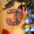 thumbnail image 2 of Binwennn Decorative Easter Eggs Large Centerpieces for Wedding Table 26 Pieces Red Letters Christmas Tree Decorations Candy Cane Letters With Berry Pattern Mini Alphabet Hanging Ornaments, 2 of 4