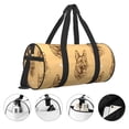 thumbnail image 5 of Xecao German Shepherd Dog print Round Travel Duffel Bag is a foldable gym bag with an inner pocket, perfect for travel sports, 5 of 8
