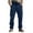Navy, variant on Lorytime Men's Cargo Pants with Zippers Drawstring Elastic Waist Straight Leg Trousers Outdoors Pants Multi Pockets Outwear