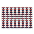 thumbnail image 1 of Americana Cutting Board, Half Triangles Diamond Shapes Retro Navy Inspired Art Print, Decorative Tempered Glass Cutting and Serving Board, Large Size, Red Dark Blue and White, by Ambesonne, 1 of 1