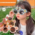 thumbnail image 4 of 3 Pack Kids Sunglasses Children's Cute Cartoon Bear Ears Sunglasses UV Protection Party Fun Colorful Girls' Sunglasses for Toddler Baby Girl Boy, 4 of 6