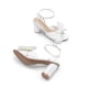 thumbnail image 5 of Sandalias de Satén con Lazo para Mujer DREAM PAIRS, Tacón de 7.5 cm, Blanco, 5 of 7