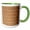 Green/White, variant on 3drose, Brick Wall Masonry Bricklayer, 15oz Mug