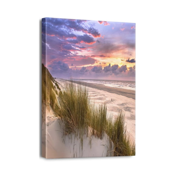 Seaside Serenity Exquisite 12X16inch Beach Seascape Painting, Canvas Prints of Sea Nature Pictures Wall Art, Perfect Living Room, Bedroom, Office Wall Decor, Ready for Home Decoration