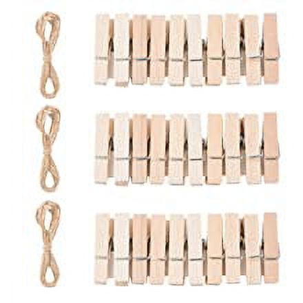 Enenes Paper Photo Frame, 4x6 Kraft Paper Picture Frames, 30 PCS DIY  Cardboard Photo Frames with Wood Clips and Jute Twine (4x6 Inch 30 PCS,  White)
