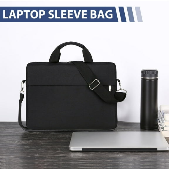 360 Protective Laptop Shoulder Bag,15.6 inch Computer Bag,Messenger Shoulder Bag for Laptop or Tablet,Work Bag Business Travel Office,Black