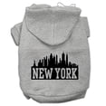 thumbnail image 2 of Mirage Pet 62-81 MDGY New York Skyline Screen Print Pet Hoodies, Grey - Medium 12, 2 of 3