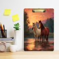 thumbnail image 5 of Acrylic Writing Board Gold 12.5*9 Inch Clipboards Transparent Acrylic Material Suitable For Office Classroom Teachers Fashion Bloggers Stationery Enthusiasts Sun and The Horses, 5 of 9