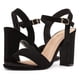 thumbnail image 2 of Sandalia DREAM PAIRS GISELA-1 Tacón Grueso Abierto Negro, 2 of 6