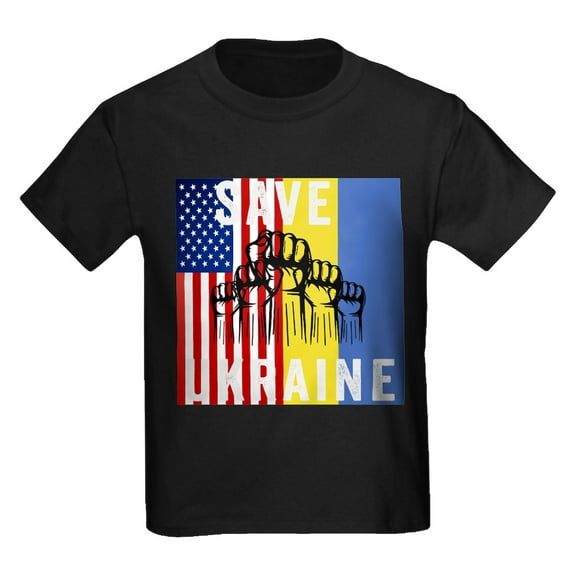 CafePress - Save Ukraine Stop War T Shirt - Dark T-Shirt Kids XS-XL