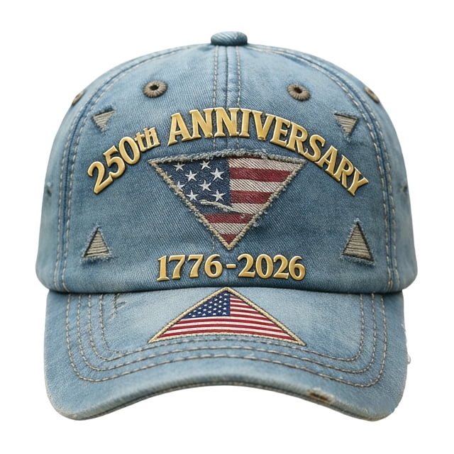 TIELUTT USA 250th Anniversary Print Baseball Cap Minimalist Letter Sun Hat For
