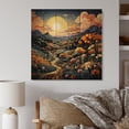 thumbnail image 2 of Designart "Pastel Hills in the Countryside II" Landscapes Print on Natural Pine Wood, 2 of 5