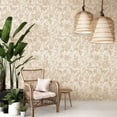 thumbnail image 4 of Floral Wallpaper Peel and Stick Beige Wallpaper 15.7"W X 98.4"L Boho Wallpaper Vintage Sketch Butterfly Rose Wallpaper Canbinet Wallpaper, 4 of 9