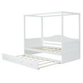 thumbnail image 4 of Twin Size Canopy Day Bed with twin size Trundle, White, 4 of 12