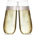 thumbnail image 4 of VeZee's Lillian Tablesettings 9oz Plastic Wine Glasses, Stemless for Elegant Parties & Weddings : 18CT, 4 of 4
