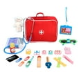 thumbnail image 1 of C Emergency Medical Pretend Kit Wooden First Aid Simulation For Childrens Teamwork And Communication Practice, 1 of 2