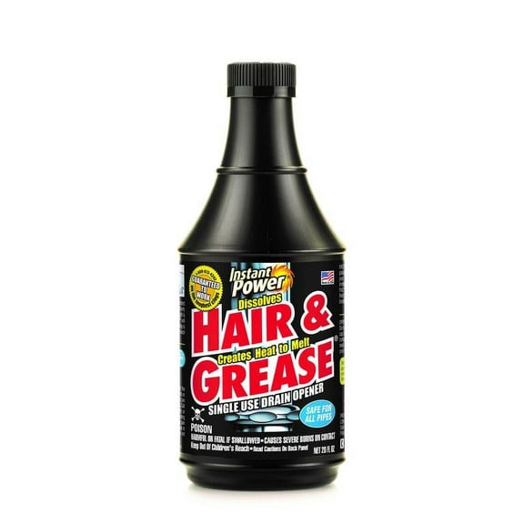 Instant Power Hair and Grease Drain Opener, 1 Count, 20 oz