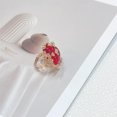 thumbnail image 6 of Vintage Oval Round Stone Statement Ring for Women Gold Plated Elegant Colorful Birthstone Flower Beaded Adjustable Open Wrap Finger Rings Comfort Fit Antique Art Deco Jewelry, 6 of 12