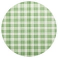 thumbnail image 3 of Ryvnso Checkered Pattern Green Grid Round Plate Mats Dining Table Placemat Set of 4 for Holiday Decoration, 3 of 7