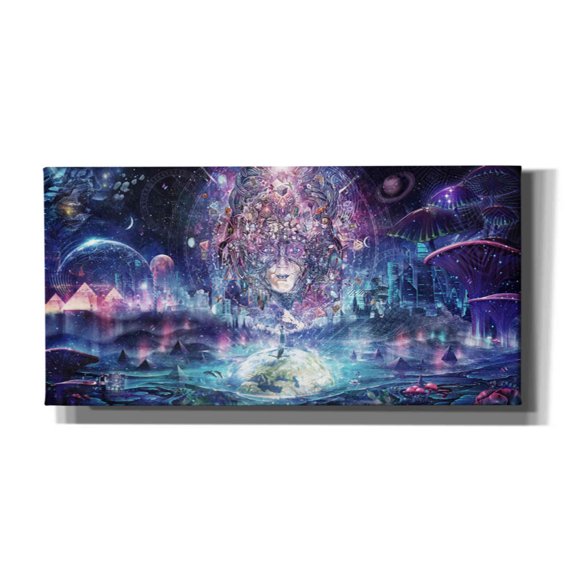 Epic Graffiti 'Quest for the Peak Experience' by Cameron Gray, Canvas Wall Art, 30"x60"