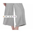 thumbnail image 3 of JGGSPWM Capri Pants for Women Low Rise Wide Leg Yoga Capris Summer Cute Going Out Flowy Pants Loungewear Trendy Streetwear Gray L, 3 of 4