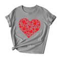thumbnail image 4 of Goodtrade8 Crew Neck Valentines Womens Shirts Heart Valentines Womens Clothes Pullover Short Sleeve Cute Gifts Printed Tops for Women, 4 of 4