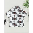 thumbnail image 4 of Cenuakty Western Baby Shirt Romper, Short Sleeve Cow Print Button Up Lapel Bodysuit Newborn Clothes, 4 of 9