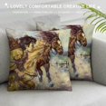 thumbnail image 3 of BCIIG Horse Graphic Decorative Throw Pillow Cover for Home Couch Living Room Bed Sofa - 1PC 20x20in, 3 of 5
