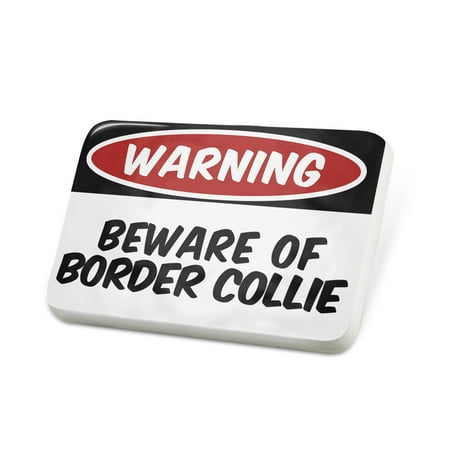 Scottish Border Collie - Porcelein Pin Beware of the Border Collie Dog from Scotland, England, Wales Lapel Badge – NEONBLOND