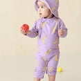 thumbnail image 4 of Luxalzxs Baby Boys Girls Swimsuit Kids Toddler One Piece Zipper Bathing Suit Swimwear Rash Guard Sun Protection Surfing Set Wetsuit, 4 of 7