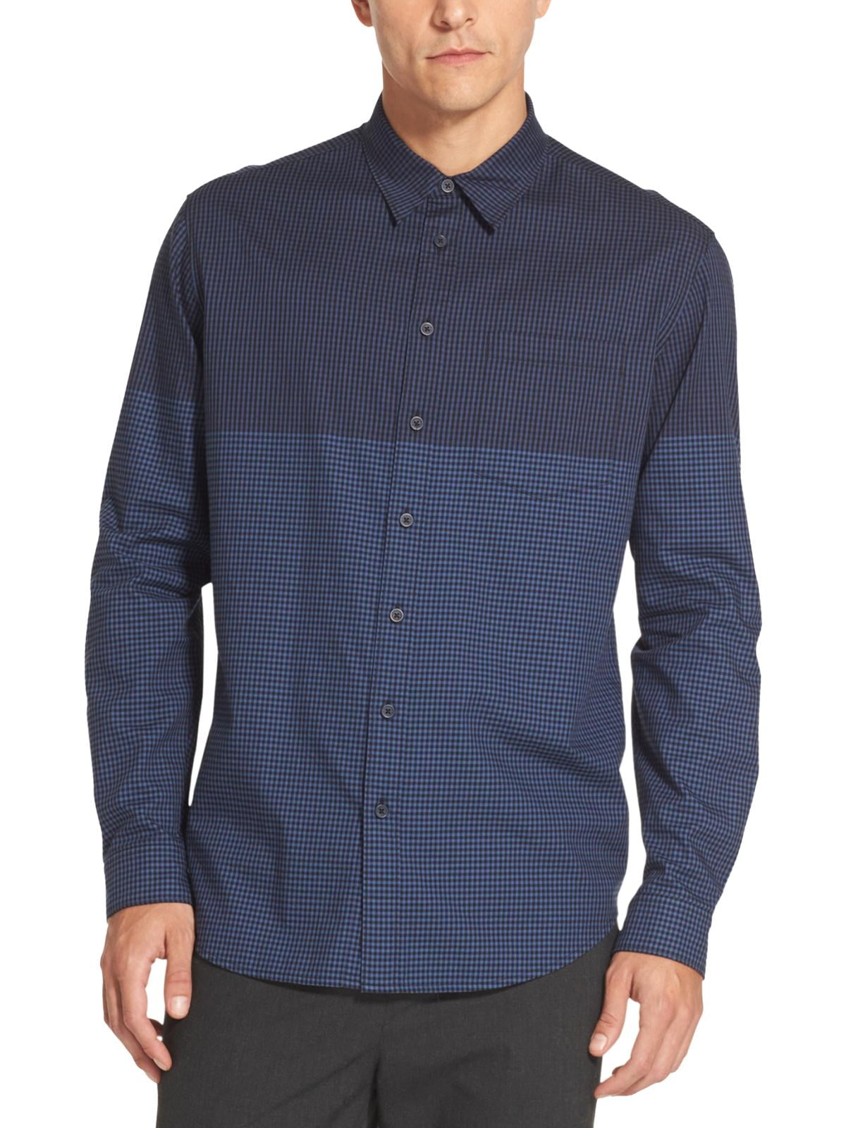 DKNY DKNY Mens Two Tone Gingham ButtonDown Shirt