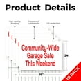 thumbnail image 2 of Community Wide Garage Sale This Weekend Yard Sign 10 Pack of 24 Inch x 36 Inch Single Sided Weatherproof Heavy-Duty Plastic with Stake | Neighborhood Events, Local Bargain, Clear, 2 of 7