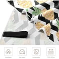 thumbnail image 2 of Coolnut Beach Towels Troipcal Pineapples Camping Towels Black White Strips Summer Sand Free Beach Towel, 30"x60" Large Beach Towels Quick Dry Bath Travel Towels Pool Yoga Beach Mat for Men Women, 2 of 6