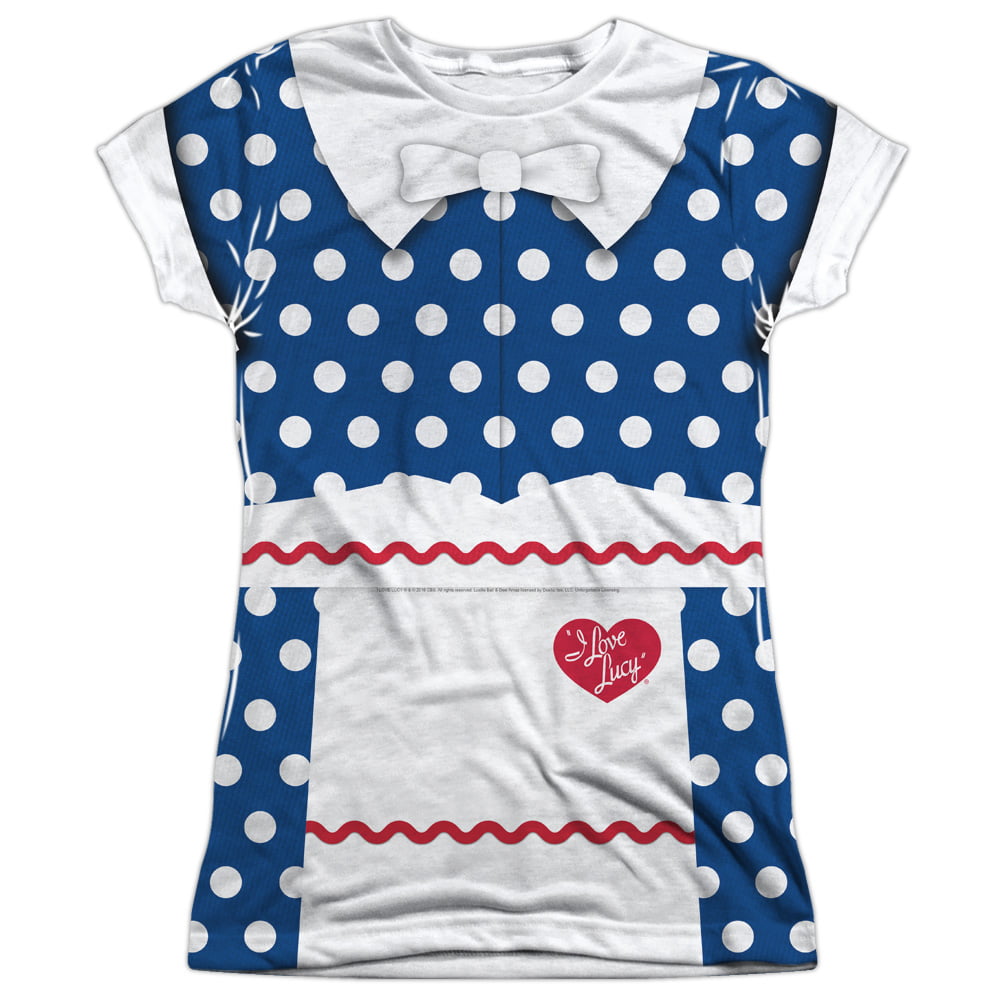 I Love Lucy - Lucy Costume - Juniors Cap Sleeve Shirt - Small, Wal-mart, Wa...