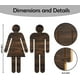 thumbnail image 2 of 2 Pieces Restroom Sign Wooden Restroom Standing Sign Male and Female Sign for Business Home Office and Restaurants, 2 of 7
