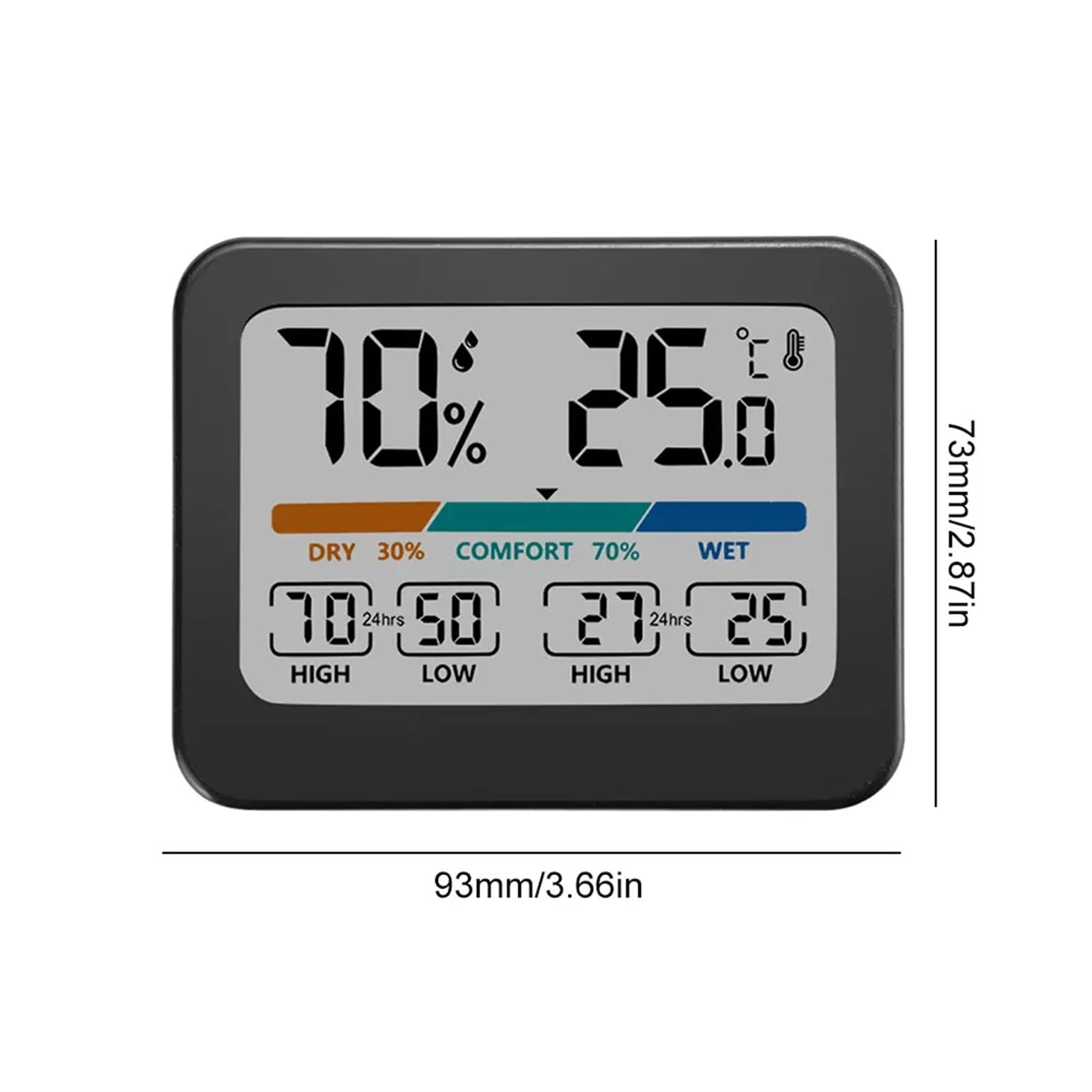 Digital Temperature Humidity Meter Color Large Screen Thermometer Hygrometer Comfort Indicator Max Min Records for Home Indoor ,High Precision