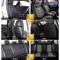 thumbnail image 5 of JIAMAOXIN Car 5-Seat Covers Front & Rear Full Set Faux Leather Universal SUV Sedan Seat Cushion Protector Waterproof, 5 of 5