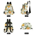 thumbnail image 4 of FORMRS Mini Backpack Purse for Women Travel Daypack Casual Shoulder Bag, Orange Watercolor Bees, 4 of 7