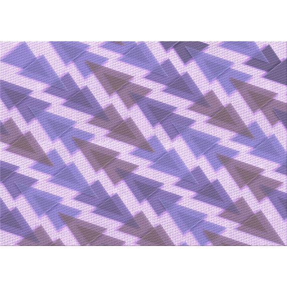 Ahgly Company Indoor Rectangle Patterned Light Purple Area Rugs, 5' x 7'