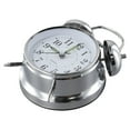 thumbnail image 5 of Bedside Traditional Classic Double Bell Alarm Clock Chrome Metal+ABS Night Light Alarm Clock European Retro 12.5*16.5*6.2cm, 5 of 9