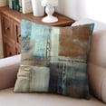 thumbnail image 4 of Watercolor Throw Pillow Covers with Grunge Hippie Art | Set of 2 | Blue, Brown, Purple Oil Painting | 18x18 Inch | Ideal for Kids, Boys, Girls | Mid Century Decorative Cushion Cover, 4 of 7