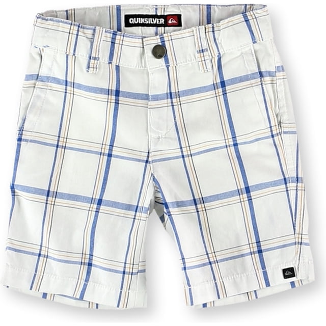 Quiksilver Boys El Capitan Plaid Casual Walking Shorts, Blanco, 2T