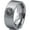 Grey Flat Tungsten, variant on Tungsten Horoscope Cancer Band Ring 8mm Men Women Comfort Fit Gray Step Bevel Edge Brushed Polished Size 4