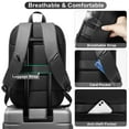 thumbnail image 5 of HEROIC KNIGHT Expandable 15.6" Laptop Backpack for Men, Waterproof Business Backpack for Travel, Black, 5 of 9