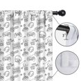 thumbnail image 4 of Blackout Kids Curtains,Black White Games Pattern White Patter Childrens Insulated Curtains Set Of 2,Bedroom Essentials,Toddler Room Decor 42"x63", 4 of 5