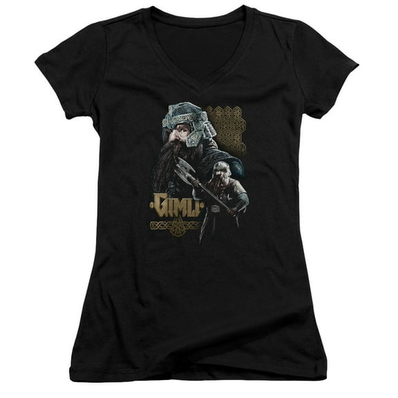 Lord of the Rings Gimli Junior Women's T-Shirt V-Neck Black