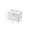 thumbnail image 3 of Caja De Joyería, Collar, Anillo, Organizador De Almacenamiento, Cuero Sintético, Joyero Grande, Caja De Regalo Yuarrent HA027677-02, 3 of 5