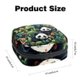 thumbnail image 2 of Sanitary Napkin Storage Bag for Girls Women, Portable First Period Pads Bag Tampons Holder Girls Travel Makeup Bag, Large Capacity Cute Pandas Tropical Leaves, 2 of 6