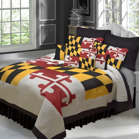 Donna Sharp Full/Queen Maryland Quilt - Maryland Theme Quilt - Machine Washable